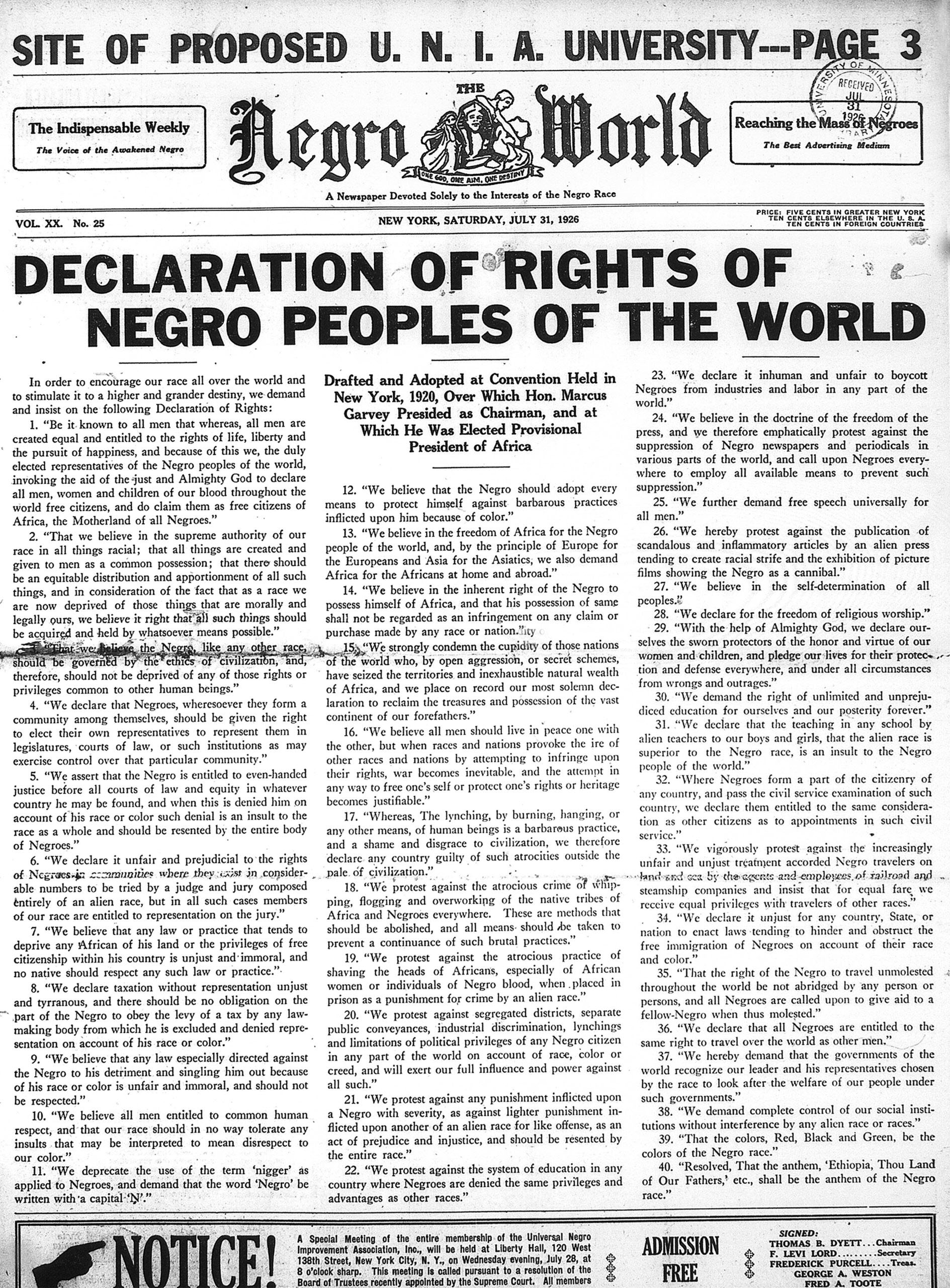 Declarationofthe RightsofNegroPeople